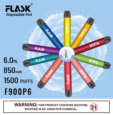 F900 P6 Smooth Airflow Vape Pen 1500puffs mesh coil