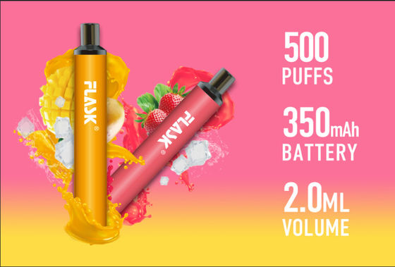 يمكن التخلص منها 2 مل سيجارة إلكترونية سائلة 350 مللي أمبير قابلة لإعادة الملء VAPE