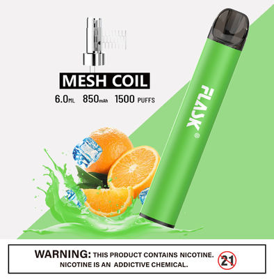 304 الفولاذ المقاوم للصدأ Ecig 1500puffs أجهزة Smok Salt Nic مع ملف شبكي
