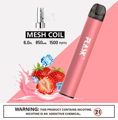 304 الفولاذ المقاوم للصدأ Ecig 1500puffs أجهزة Smok Salt Nic مع ملف شبكي