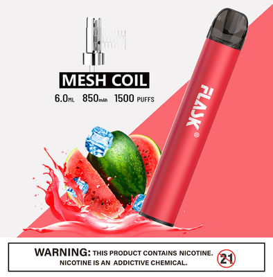 304 الفولاذ المقاوم للصدأ Ecig 1500puffs أجهزة Smok Salt Nic مع ملف شبكي