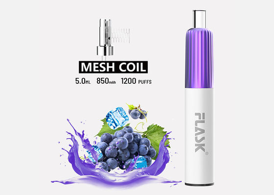 نكهة 5 مل 1200 نفث أنظمة قرنة Vape المعتمدة بنفايات