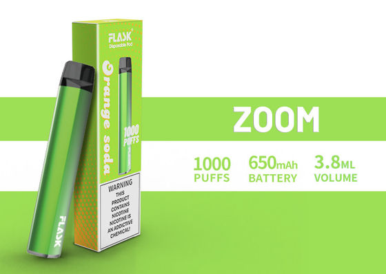 ZOOM يمكن التخلص منها Vapepen vapenation 1000puffs 650Mah Cotton Organic