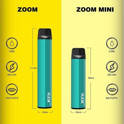 ZOOM يمكن التخلص منها Vapepen vapenation 1000puffs 650Mah Cotton Organic