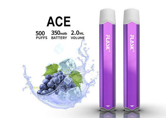 قلم مبخر بنكهة العنب 2 جم ، 400 مللي أمبير قلم VAPE للاستعمال مرة واحدة