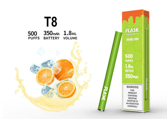 FCC 1.8ml جهاز Vape Pod للاستعمال مرة واحدة ، 1.5oHM قلم VAPE الإلكتروني