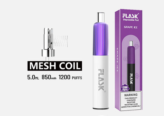 CE 304SS قلم مبخر بنكهة ، 1200 نفخة عصا VAPE للاستعمال مرة واحدة