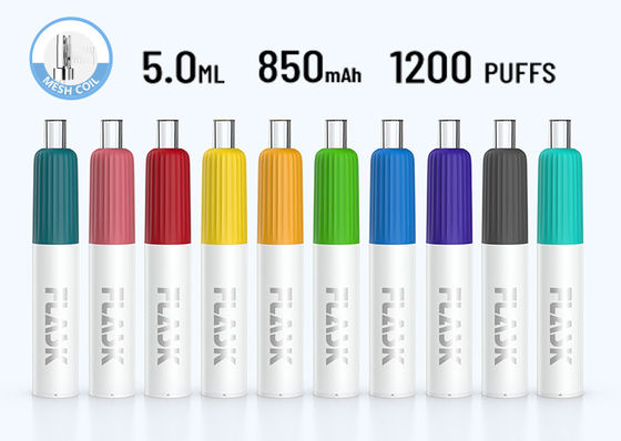 5g قلم مبخر بنكهة ، OEM المحمولة قرنة VAPE غير قابلة لإعادة الشحن