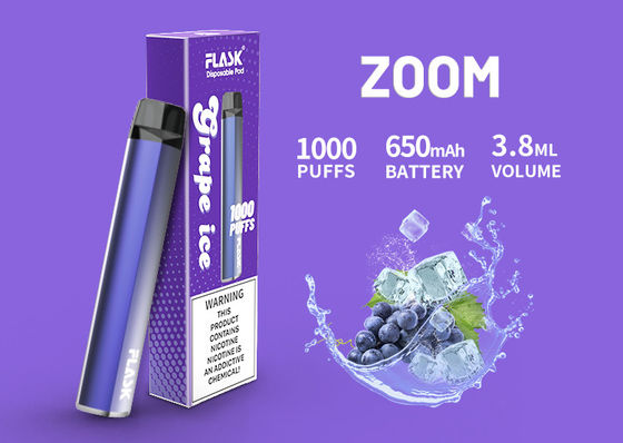 خرطوشة زيت سيراميك 1000puffs ، 3.8 مل خرطوشة VAPE CBD بنكهة 650 مللي أمبير في الساعة