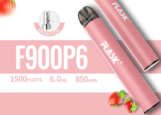 6.0 مل جهاز Vape Pod للاستعمال مرة واحدة ، 1500puffs Vape Pen