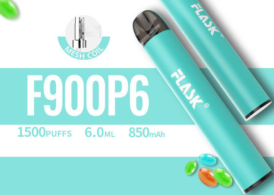 6.0 مل جهاز Vape Pod للاستعمال مرة واحدة ، 1500puffs Vape Pen