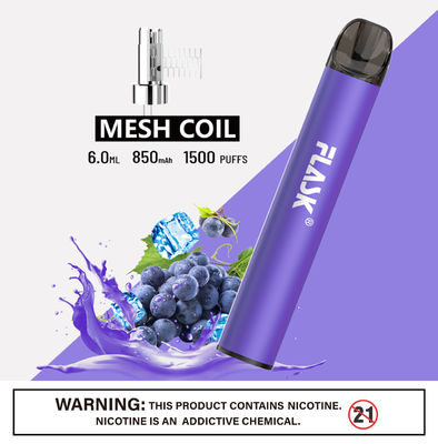 شبكة لفائف 850mAh صحية E Cig قلم مبخر نحيف للغاية معتمد من CE
