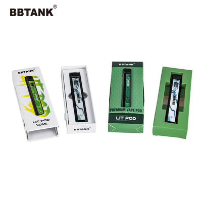 Delta 9 Art Paper Vape Pen Packaging Box ، صندوق ورق خرطوشة THC