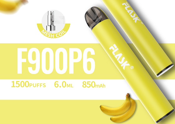 RGBvape SS304 Ecig 1500 أجهزة vape التي تستخدم لمرة واحدة مع ملف شبكي