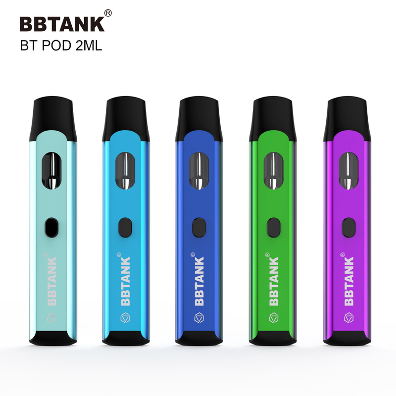 BBtank للاستعمال مرة واحدة Vape Pod 2.0ml مع زر للقنب السميك النفط دلتا 8 HHC